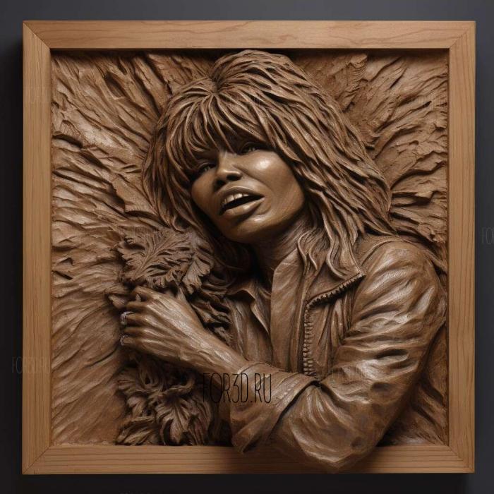 Tina Turner 2 stl model for CNC